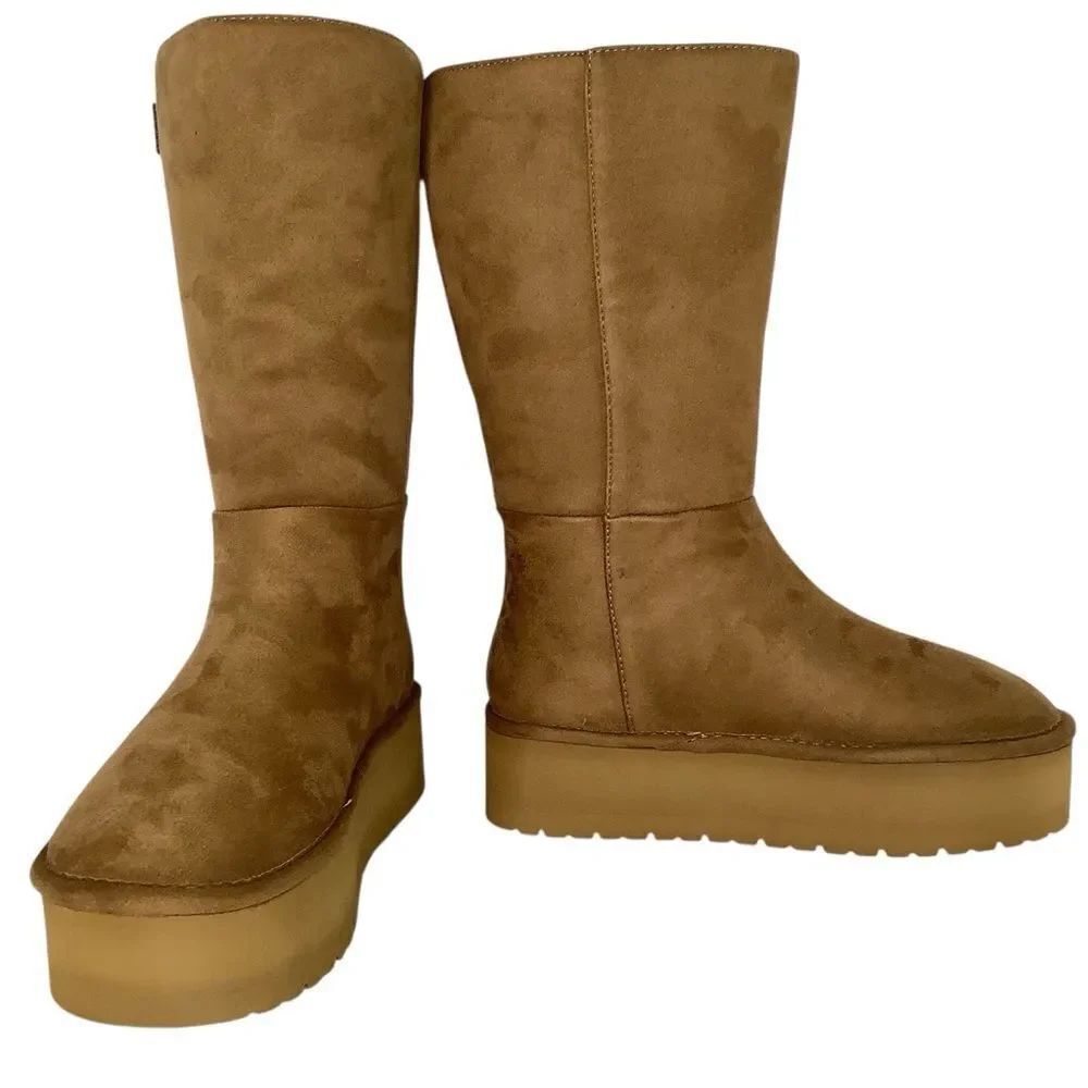 New! Madden Girl Eclipsed Plush Faux Fur Knee High Winter Women Boots Sz 7